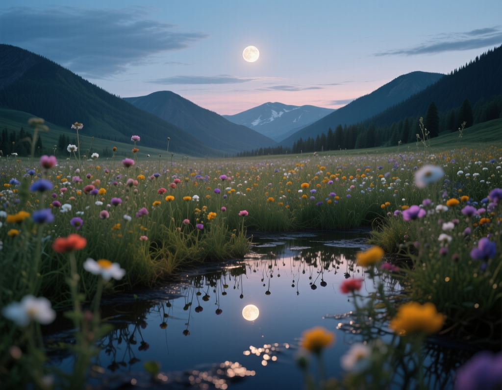 Вечер в горах Алтая